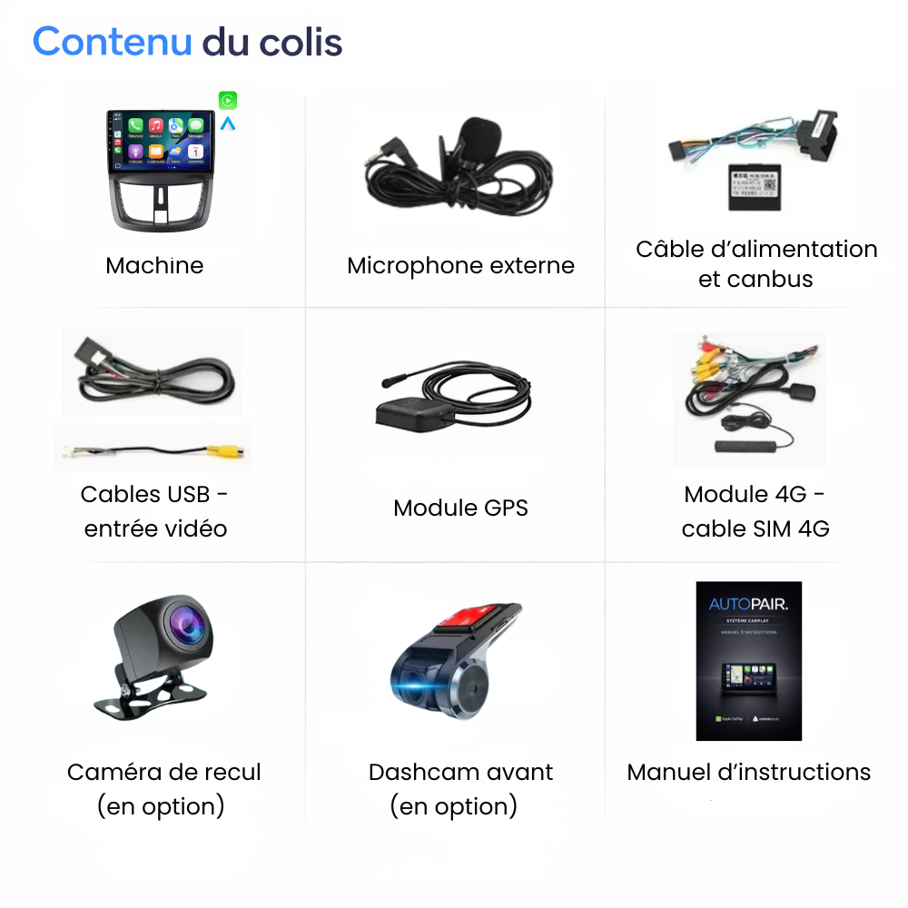 Ecran pour Peugeot 207CC 2006-2015 | Collection TrueFit